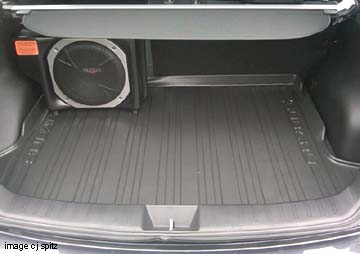 Subaru Kicker subwoofer with 5 door and cargo tray