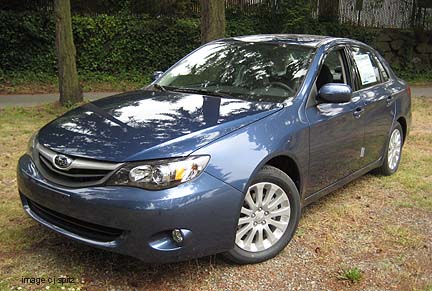 2011 Subaru Impreza 2.5i Premium 4 door sedan. Marine Blue Pearl shown