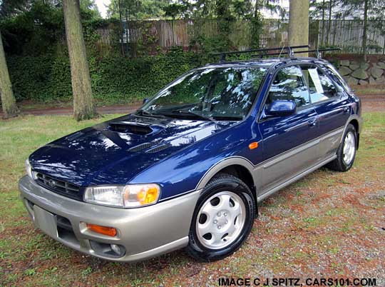 2000 subaru impreza outback sport side vieew, blue ridge pearl color