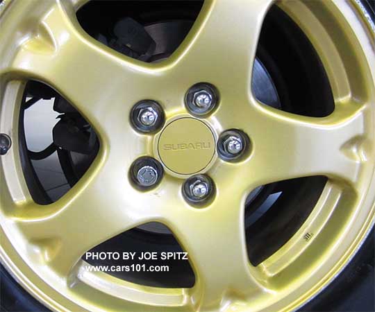 1998 Subaru Impreza 2.5RS 16" 5 spoke gold alloy wheel