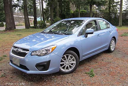 2012
                  Impreza 4 door sedan, sky blue shown