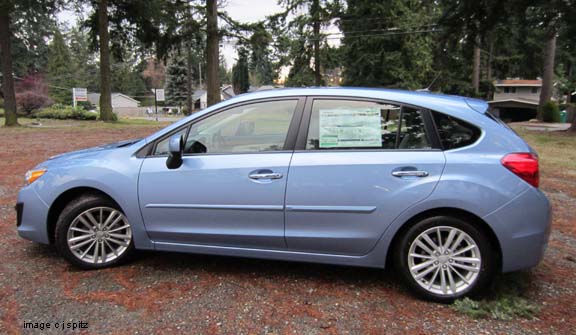 2012 Impreza with body
          side moldings