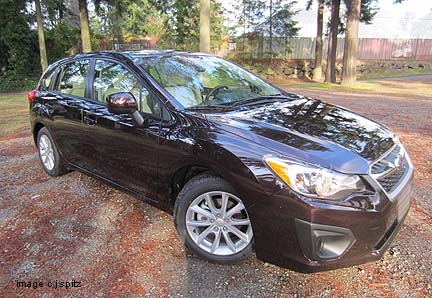 Subaru                deep cherry pearl color, on 2012 Impreza hatchback