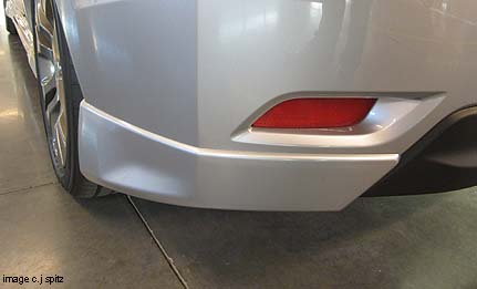 rear aero splash guard on 2015, 2014, 2013, 2012 Subaru Impreza Sport