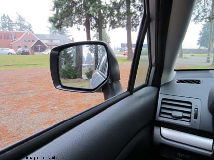 large outside mirrors, 2012 subaru impreza