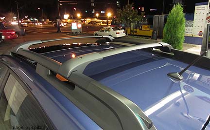 2012 subaru                impreza roof rails and aero cross bars