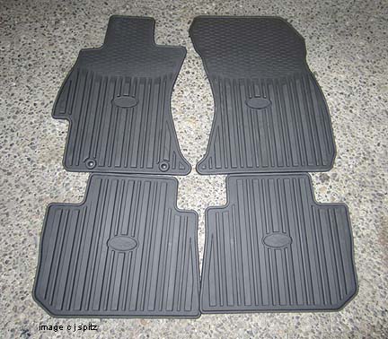 set of 4 all weather rubber floor mats, 2014, 2013 2012 subaru impreza