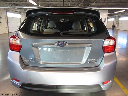 rear view
                  2012 Impreza sport, with optional rear spoiler