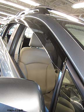 window rain drip moldings on 2012 Subaru Impreza