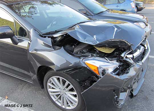 subaru impreza 5 door safety crumple zone