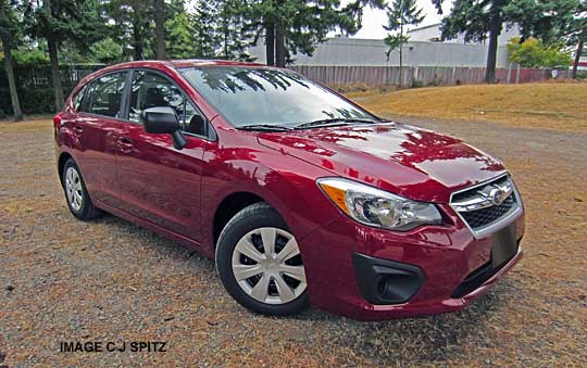 impreza 2013 hatchback venetian red pearl