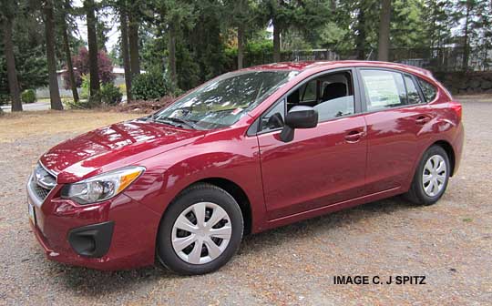 2013 subaru impreza 2.0i wagon 5 door, venetian red pearl color