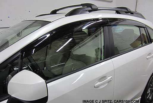 subaru impreza 4 and 5 door side window rain drip moldings, 2013