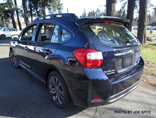 subaru impreza sport, deep sea blue pearl color shown