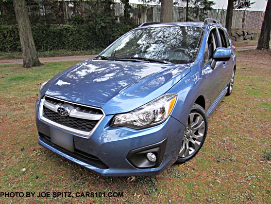 quartz blue subaru impreza sport 5 door hatchback