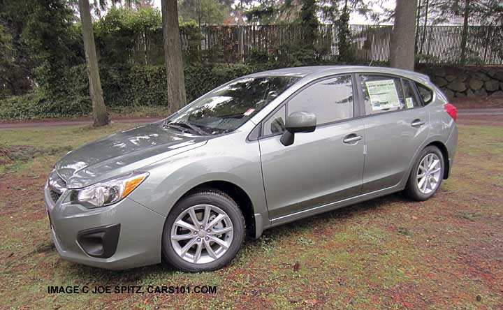 2014 jasmine green subaru impreza 5 door hatchback