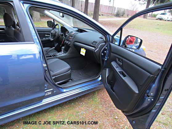 quartz blue Impreza, gray leather