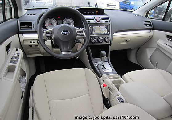 2014 impreza premium with navigation. ivory cloth shown