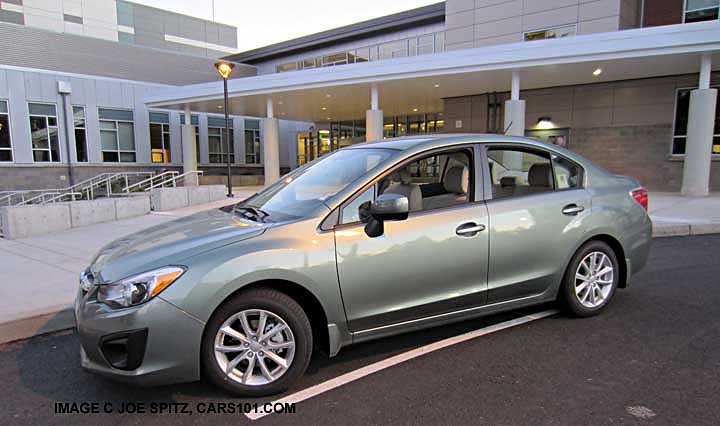 2014 subaru impreza sedan, jasmine green color shown