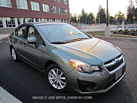 impreza 4 door sedan, jasmine green color