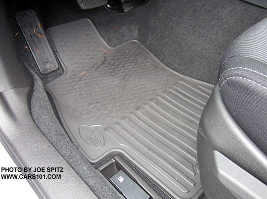 2015 Subaru Impreza optional all weather rubber floor mat, driver's shown