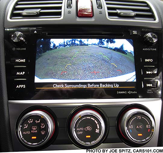 Impreza Limited 7" LCD audio system tocuh screen is where the rear view back-up camera displays