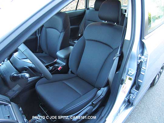 2015 Impreza driver's seat, black leather shown