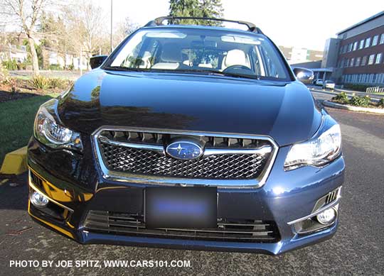 2015 impreza 5 door sport front grill, deep sea blue shown