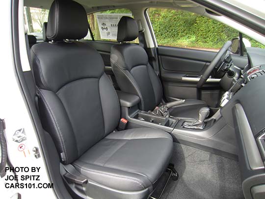 2015 Impreza Limited 4 door sedan black leather interior, from passenger side