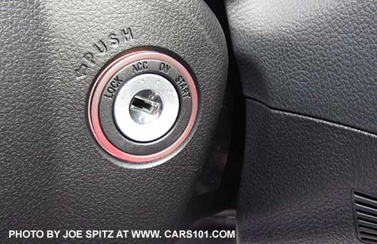 2015 Subaru Impreza illuminated ignition key ring is on all models except the 2.0i base model