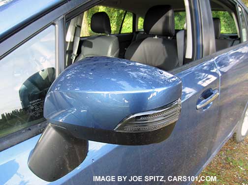 15 Impreza outside mirror with turn signals are only on all 2.0i Limited 4 and 5 door models, and Sport 5 door models.