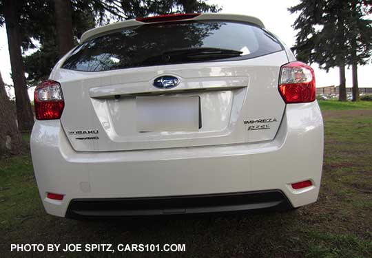 rear view, hatch 2015 Subaru Impreza 5 door hatchback