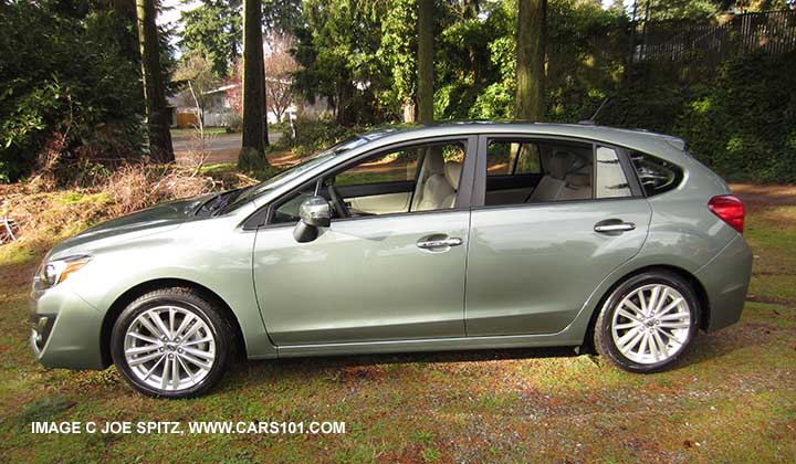 2015 Impreza 2.0i Limited 5 door hatchback, jasmine green shown