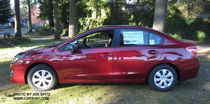 side view 2015 Subaru Impreza 4 door sedan