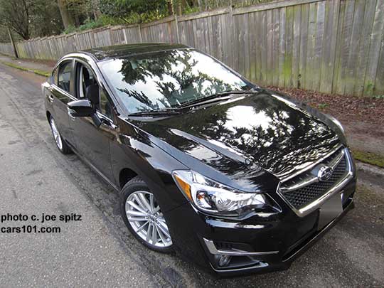 2015 Subaru Impreza Limited 4 door sedan,  crystal black silica color shown