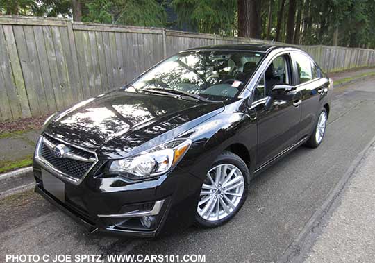 2015 Subaru Impreza Limited 4 door sedan,  crystal black silica color shown