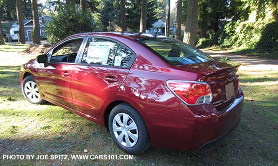 rear view 2015 Impreza 2.0i 4 door sedan