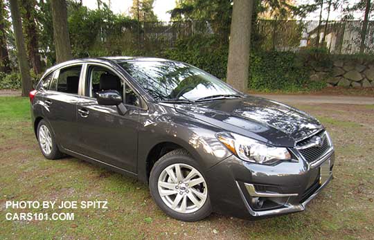 dark gray 2015 Subaru Impreza 2.0i Premium 5 door hatchback