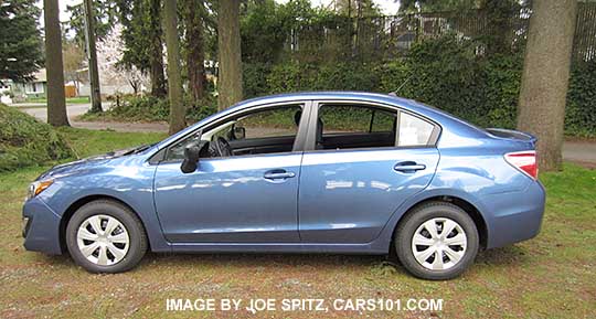 side view 2015 Subaru Impreza 4 door sedan