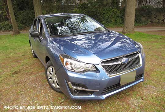 front view quartz blue 2015 Subaru Impreza 4 door sedan