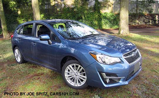 2015 Impreza 2.0i 5 door doesnt have roof rack rails. Those are on Sport 5 doors only. quartz blue, Limited model shown.