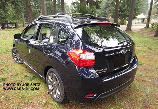 rear view 2015 Subaru Impreza Sport deep sea blue color