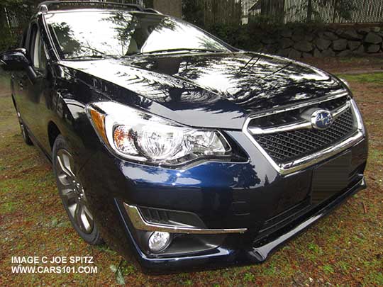 front view 2015 Subaru Impreza Sport deep sea blue color