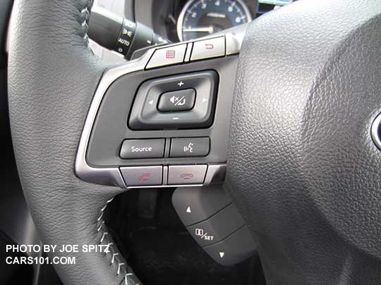 Impreza leather wrapped steering with wheel audio, phone bluetooth,  and center LCD controls