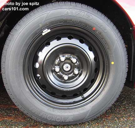 2015 Subaru Impreza base model 15" steel wheel before wheel cover is installed