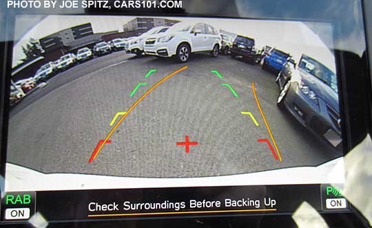 2017 Subaru Impreza 8" audio rear view back up camera with active steering path lines