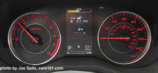 2017 Subaru Impreza Sport red dash gauges