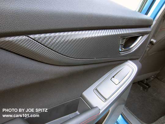 2017 Subaru Impreza Sport rear door panel, with chrome inner door handle