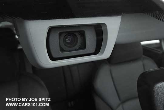 closeup of a 2017 Subaru Impreza Eyesight camera lens