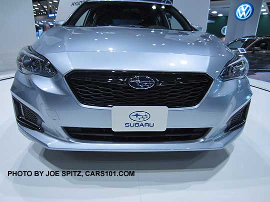 2017 Impreza Sport front, ice silver. At Seattle auto show, November 2016